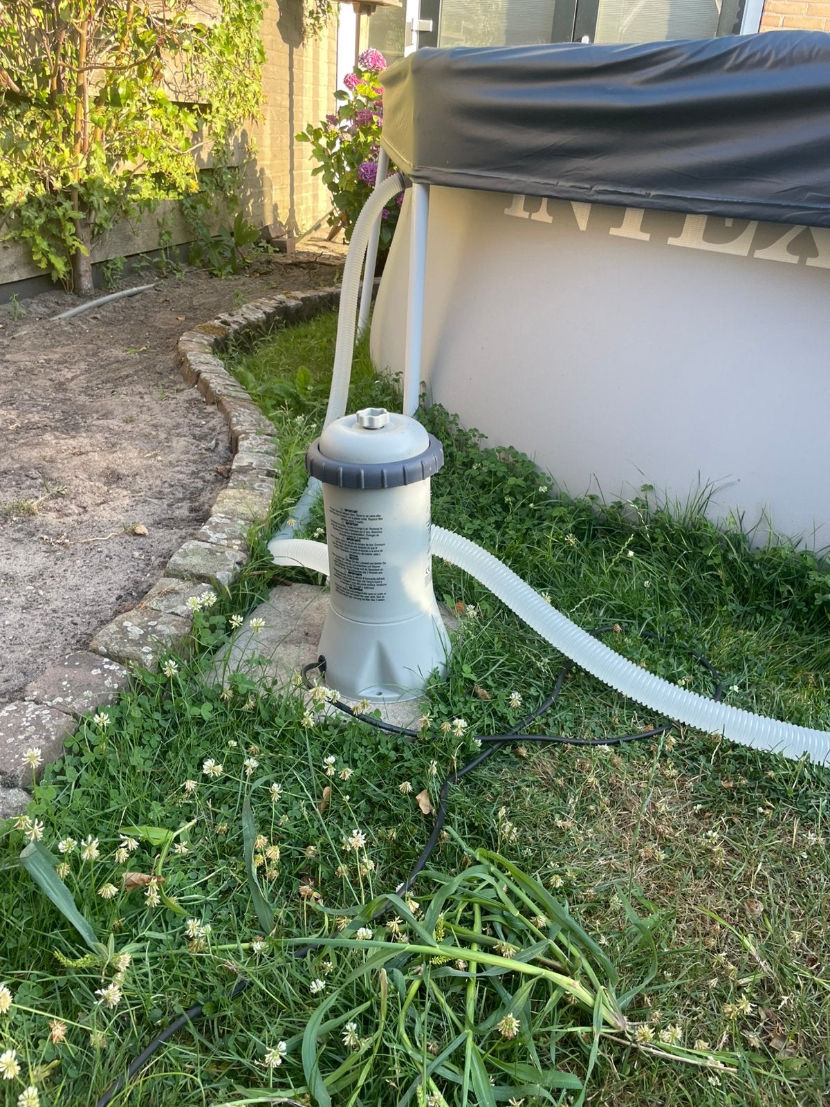 Intex Zwembad 310cm, Ophalen of Verzenden, Zo goed als nieuw, Afdekzeil