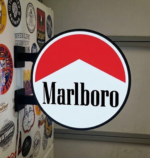 Marlboro Reclamebord - 26 cm doorsnede, Verzenden, Nieuw, Reclamebord