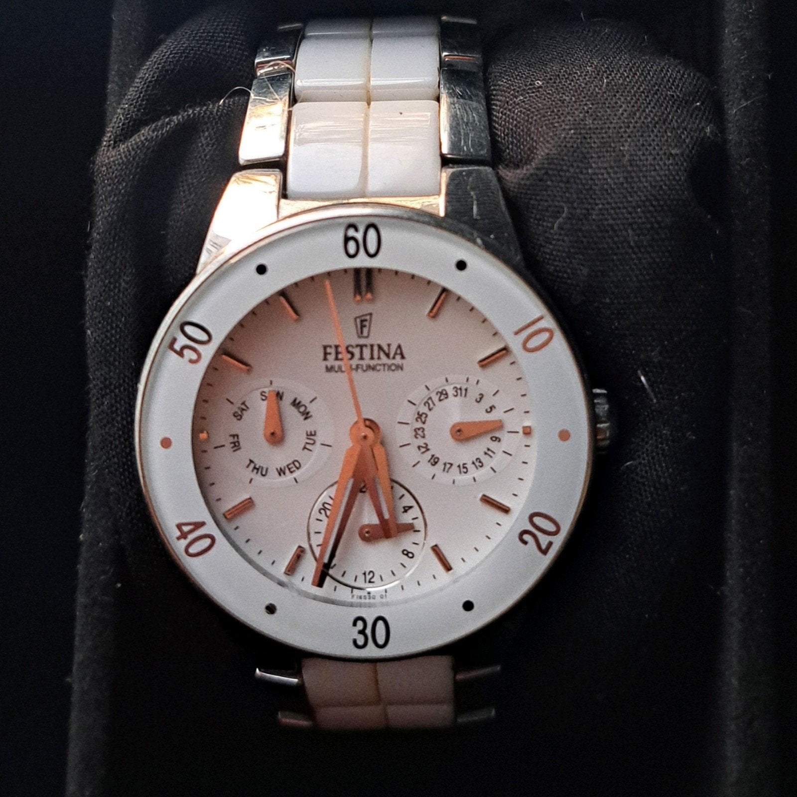 Festina horloge, Ophalen, Zo goed als nieuw, Staal, Overige merken
