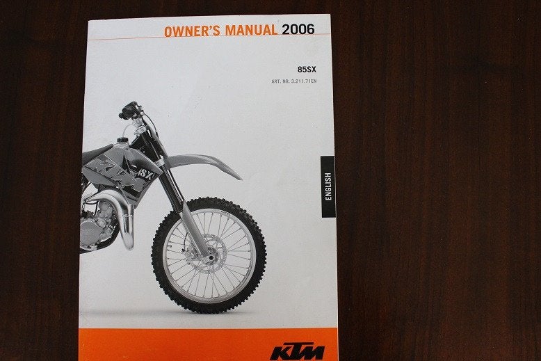 KTM 85 SX 2006 motorcycle owner's manual 85SX, Ophalen of Verzenden, Suzuki