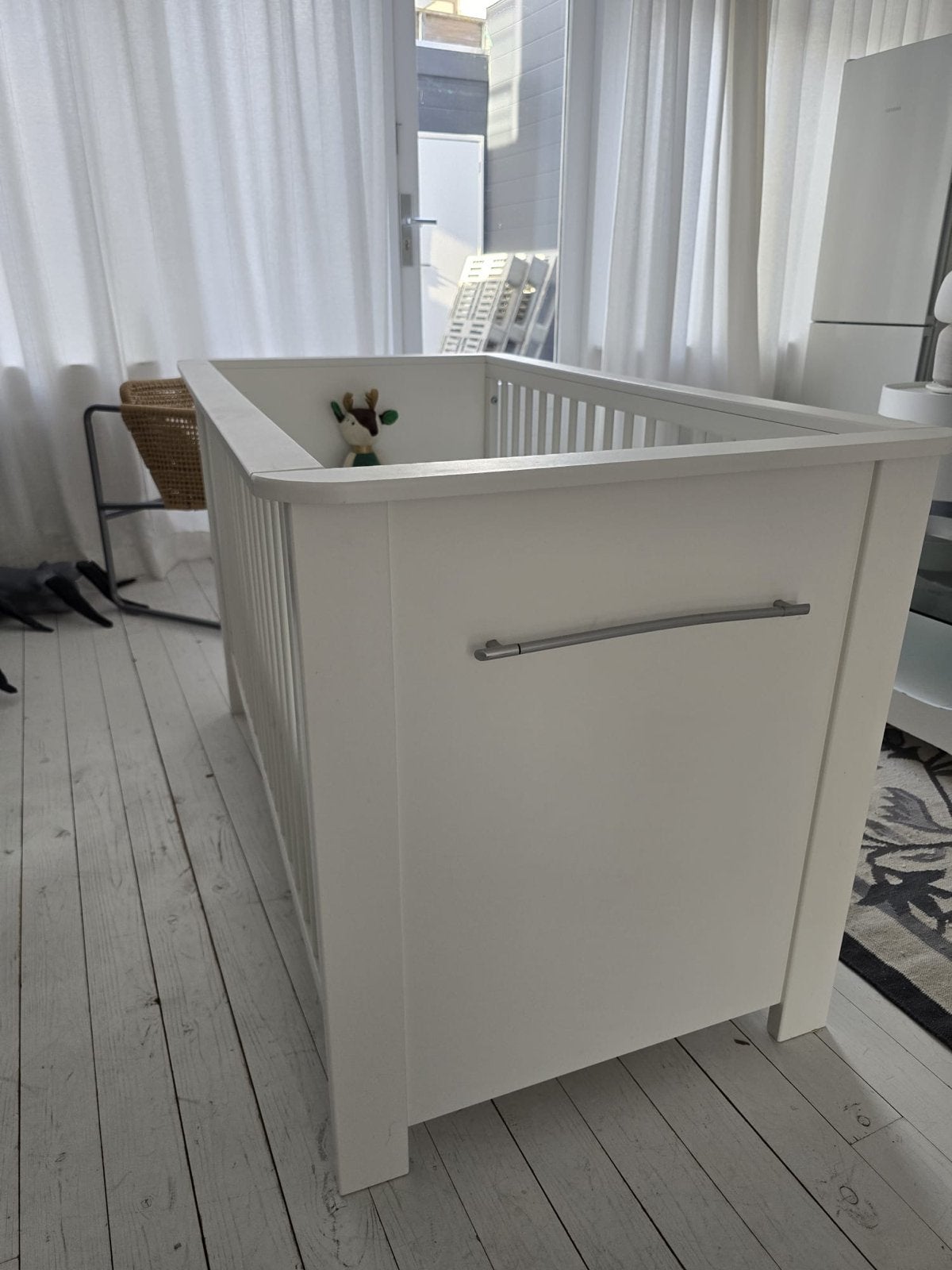 Wit bedje met Aerosleep matras - Zeer goede staat, Ophalen, Wit, 190 cm of minder, Zo goed als nieuw