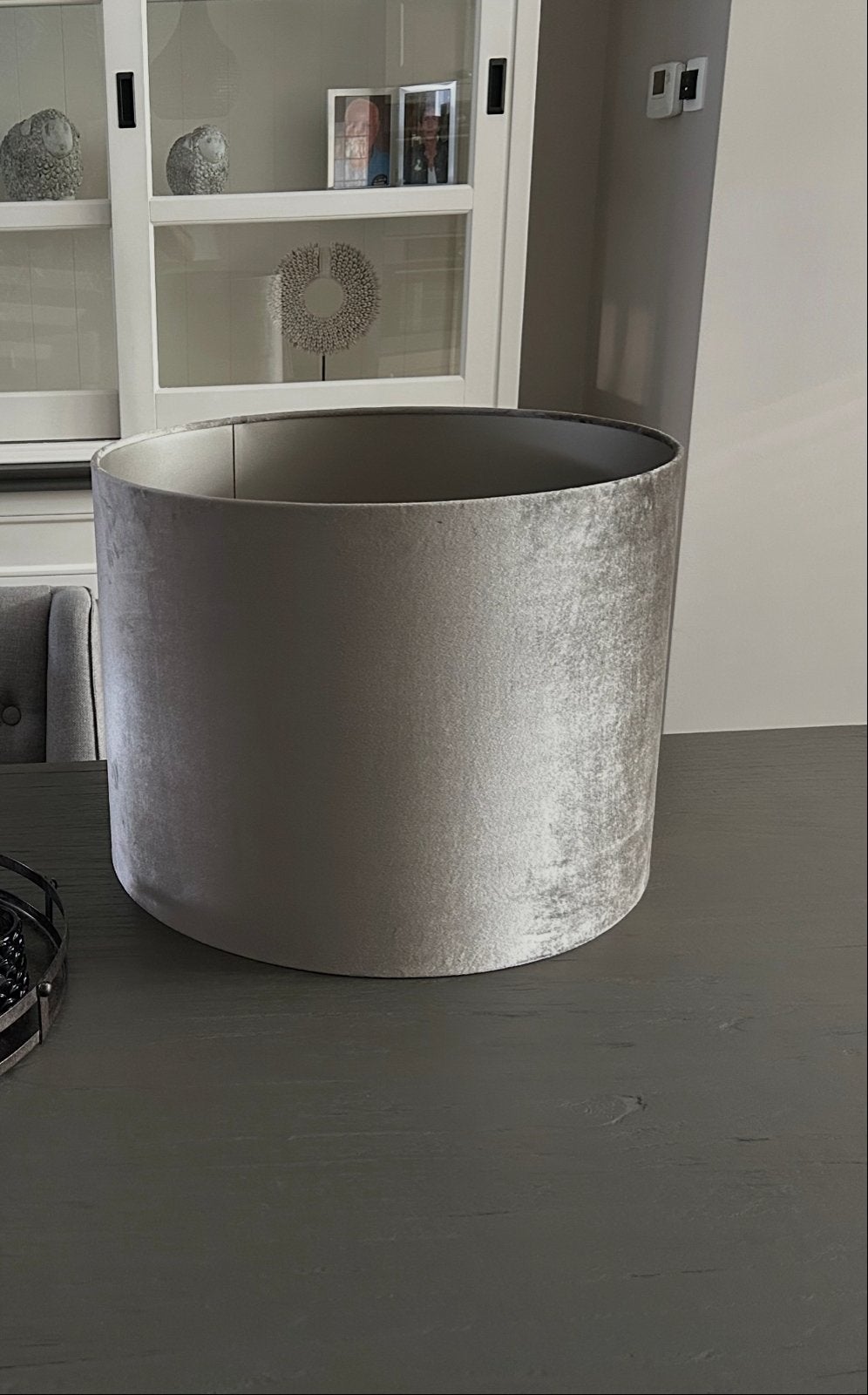 Mooie taupe lampenkap 50x50x38 cm, Bruin, Rond, Ophalen of Verzenden, Zo goed als nieuw