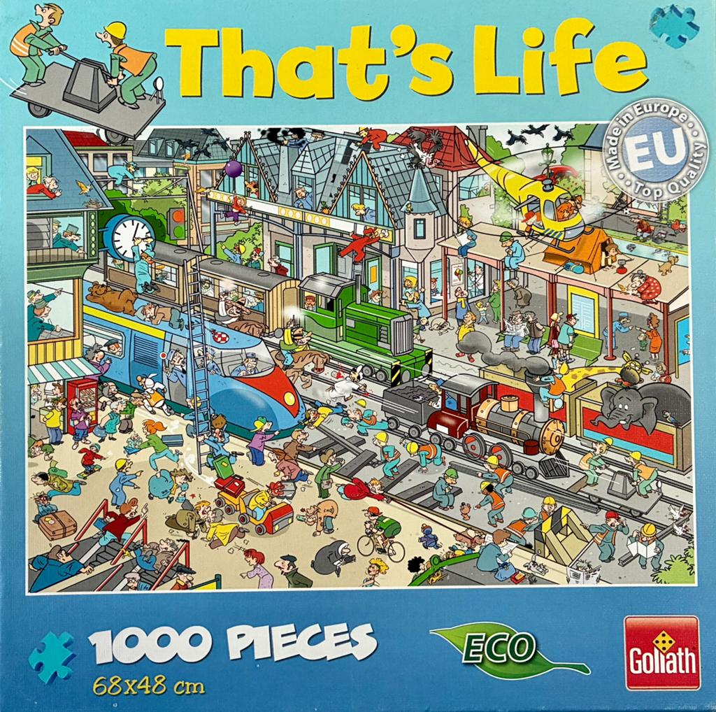 That's Life Legpuzzel 1000 stukjes - treinstation, Ophalen, 500 t/m 1500 stukjes, Gebruikt, Legpuzzel