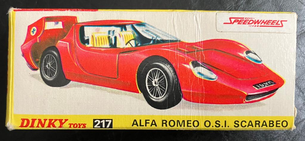 Leeg doosje voor Dinky toy No.217 de Alfa Romeo Scarabeo, Ophalen of Verzenden, Gebruikt, Overige typen, Dinky Toys