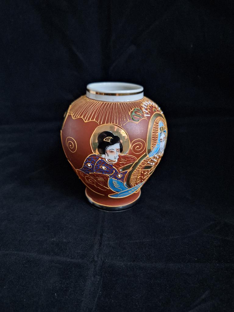 Vintage Japanse Satsuma Vaas, Ophalen
