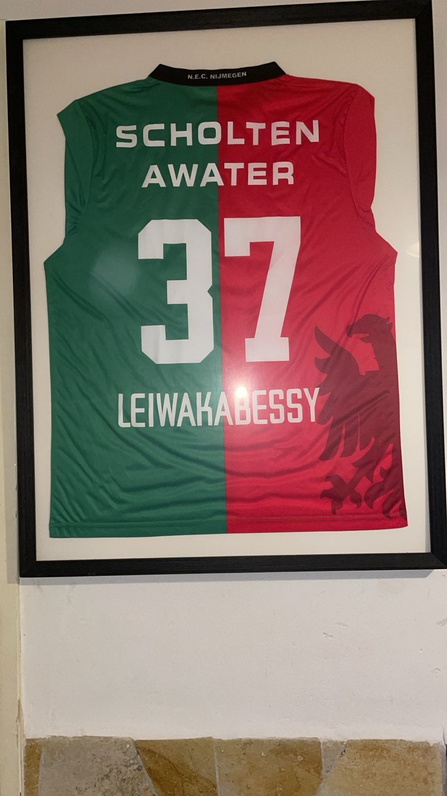 Wedstrijd gedragen gesigneerd shirt leiwakabessy 2015-2016, Verzamelen, Ophalen of Verzenden
