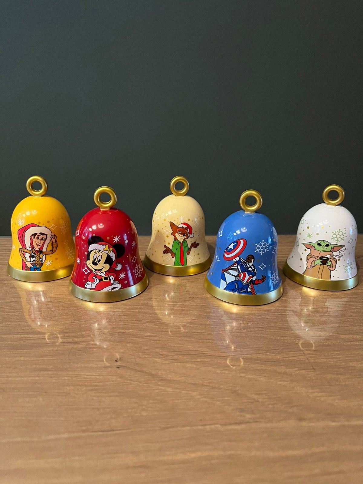 Gave set Disney kerst klokken, Ophalen of Verzenden, Overige figuren, Zo goed als nieuw, Beeldje of Figuurtje
