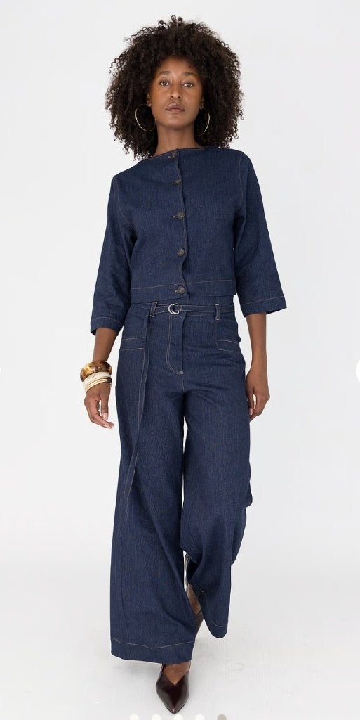 Anna van Toor denim set maat L, Maat 38/40 (M), Anna van Toor, Blauw, Nieuw