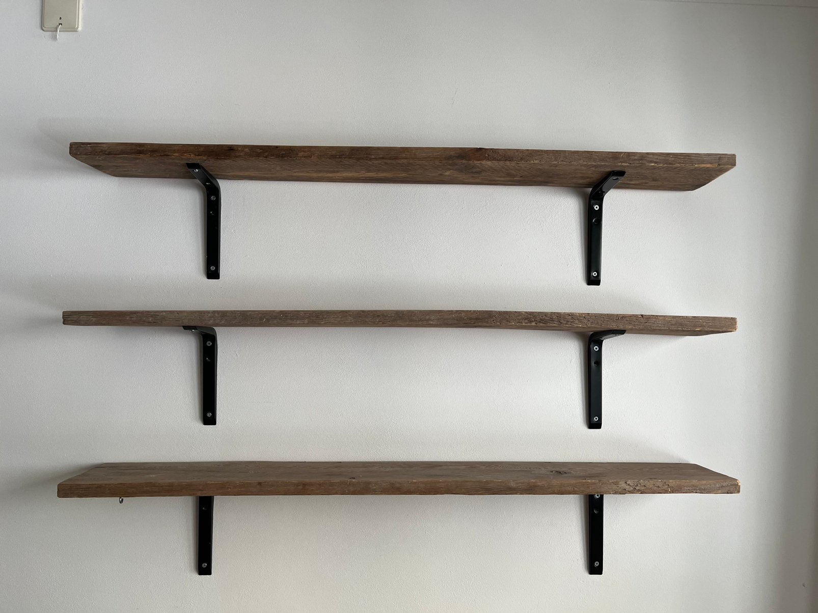 3 wandplanken steigerhout, Ophalen, Gebruikt