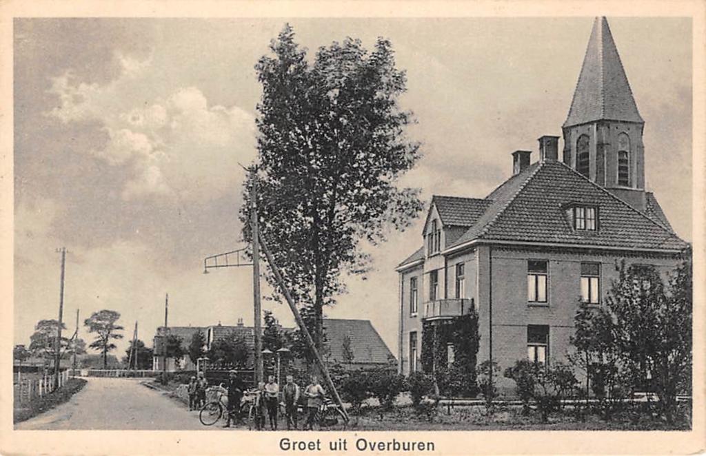 Groet uit Overburen Steggerda Weststellingwerf, Verzenden, 1920 tot 1940, Gelopen, Friesland
