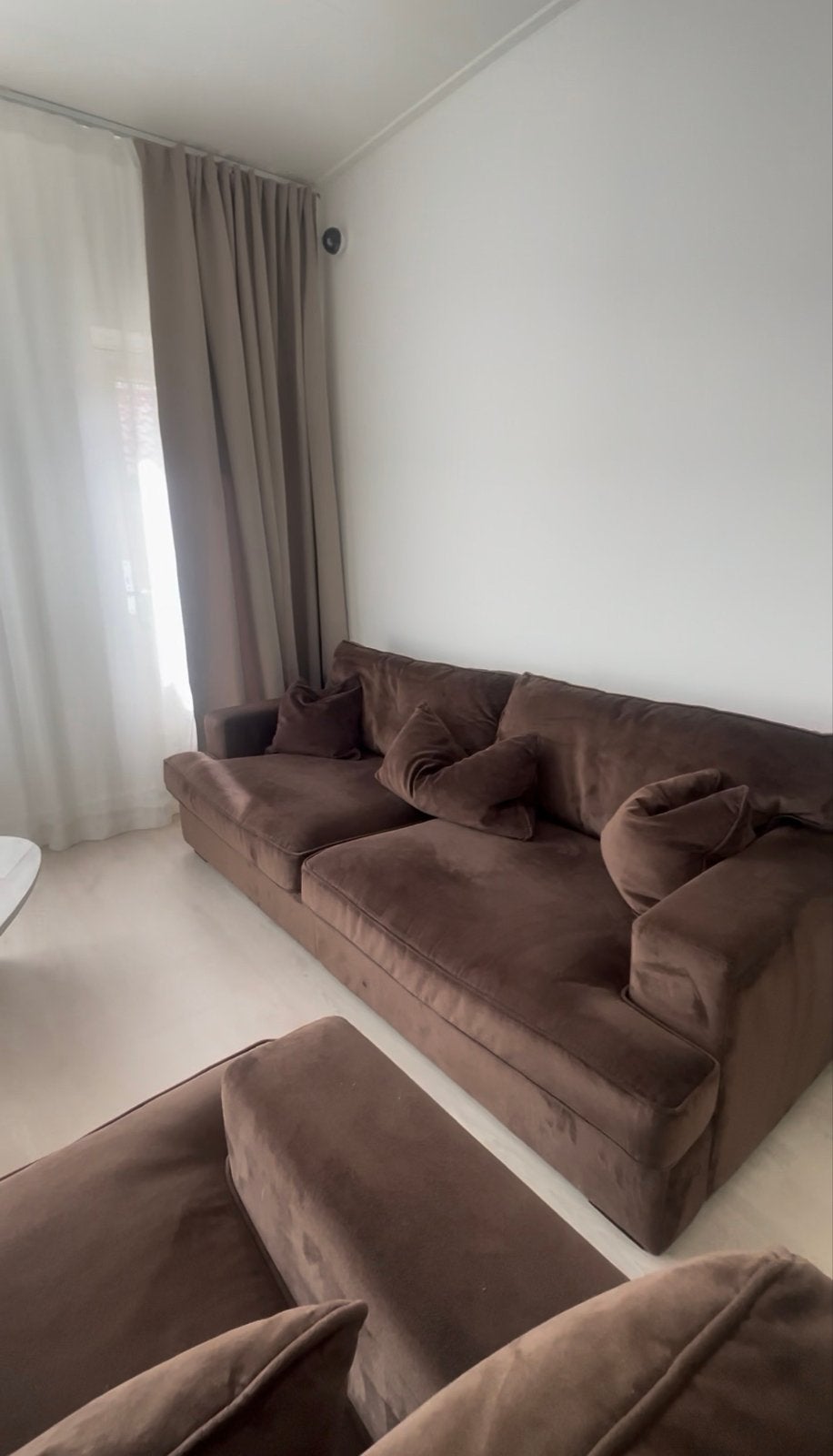 Zelfontworpen bank kleur bruin van topkwaliteit, Huis en Inrichting, Gebruikt, 100 tot 125 cm, Ophalen of Verzenden, Rechte bank