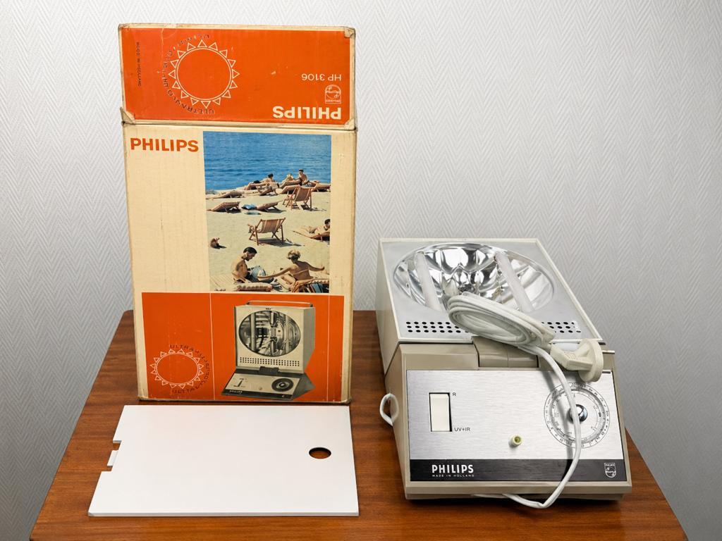 Vintage Philips Gezichtsbruiner/Zonnebank - Compleet, Witgoed en Apparatuur, Zonnebanken en Gezichtsbruiners, Ophalen of Verzenden