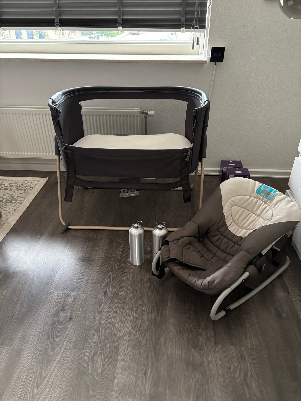 Maxi cosi Co-sleeper and 2 bottles, gratis chicco hammock, Ophalen, Zo goed als nieuw, Wieg