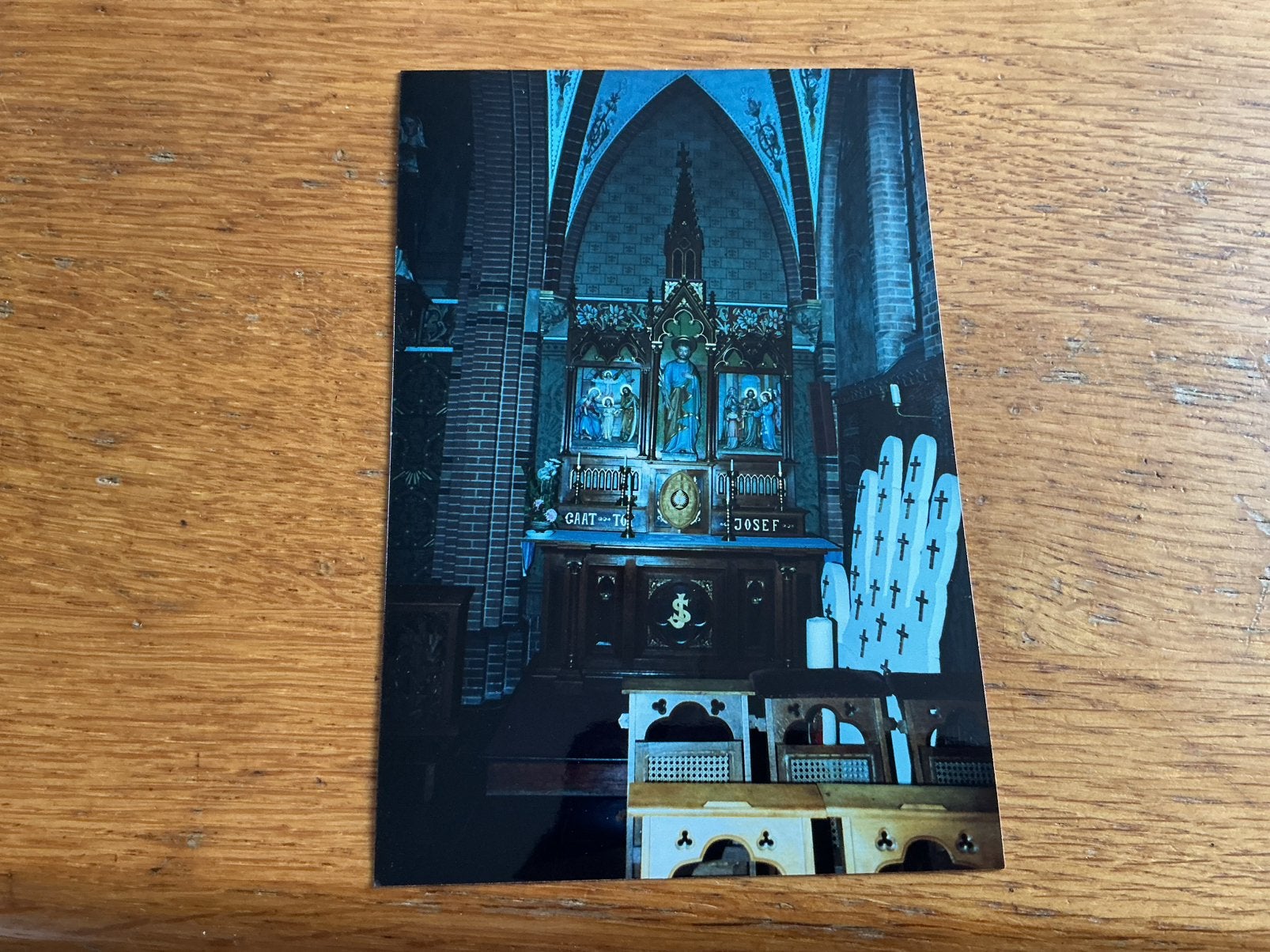 C3212 Weurt interieur kerk, Ophalen of Verzenden, Voor 1940, Zo goed als nieuw