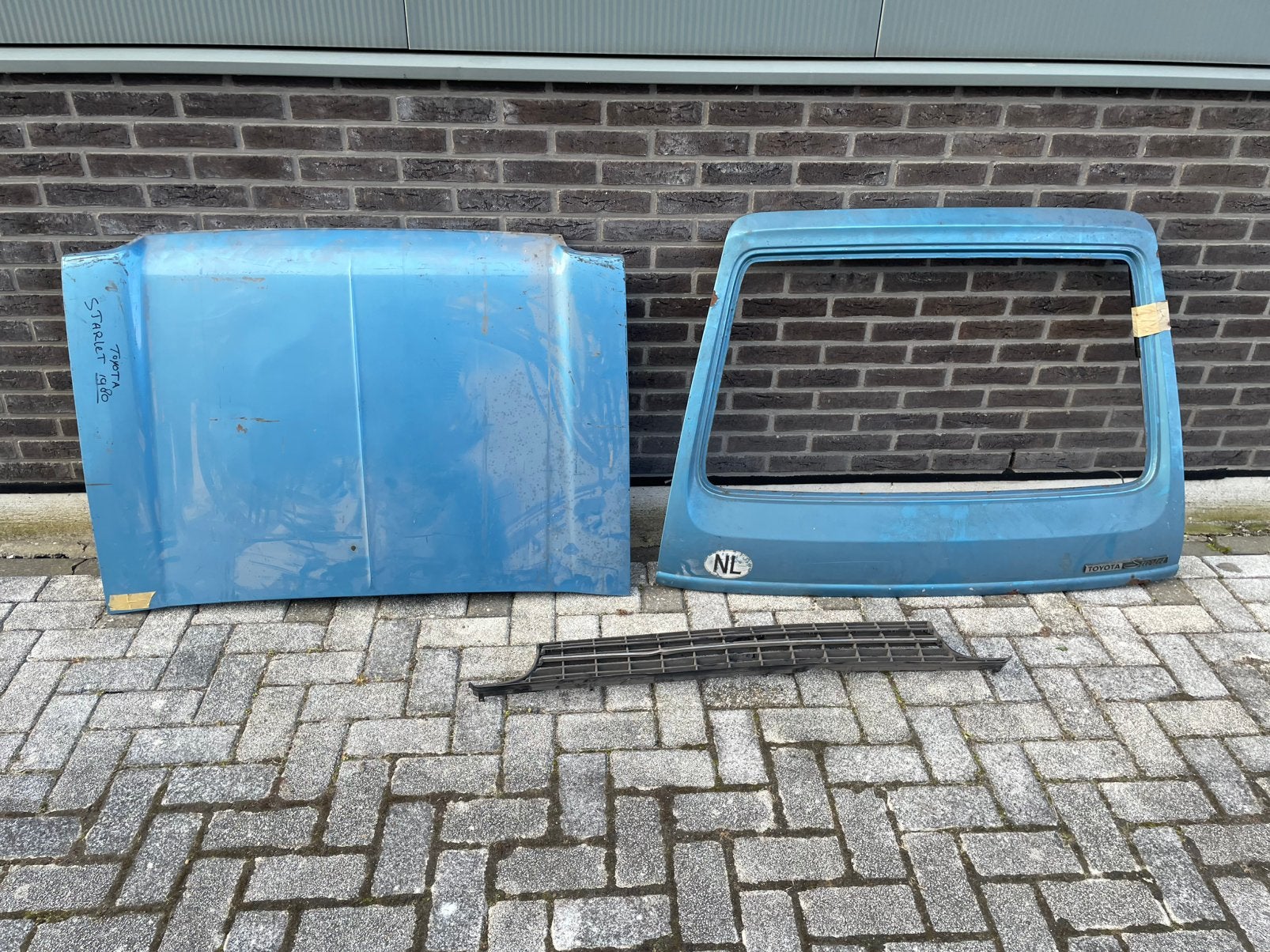 Toyota starlet kp60 kp6 mk1 motorkap achterklep, Auto-onderdelen, Ophalen, Voor, Toyota, Motorkap