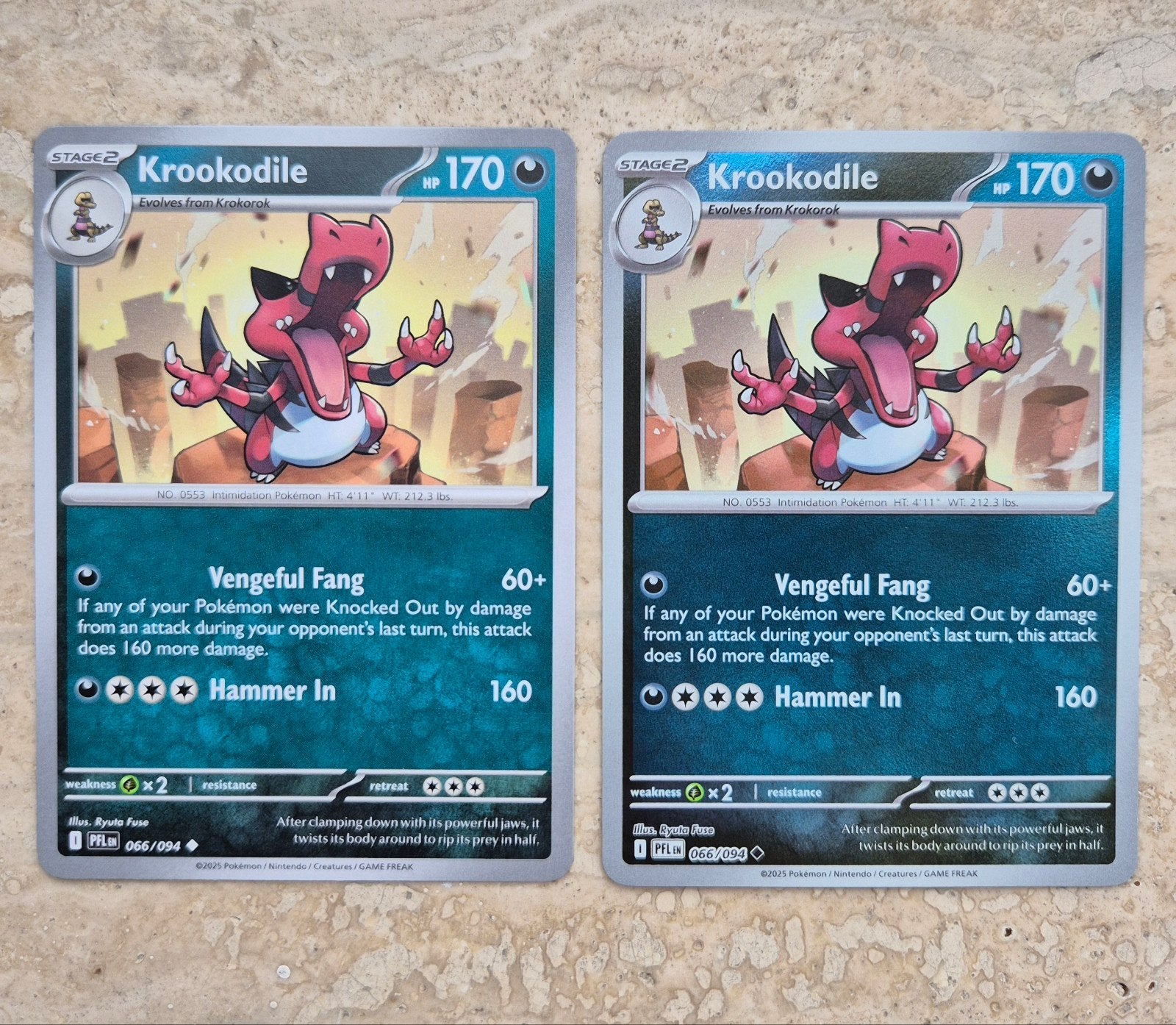 pokemon kaarten PFL Krookodile Basic +Revers 066/094, Ophalen of Verzenden
