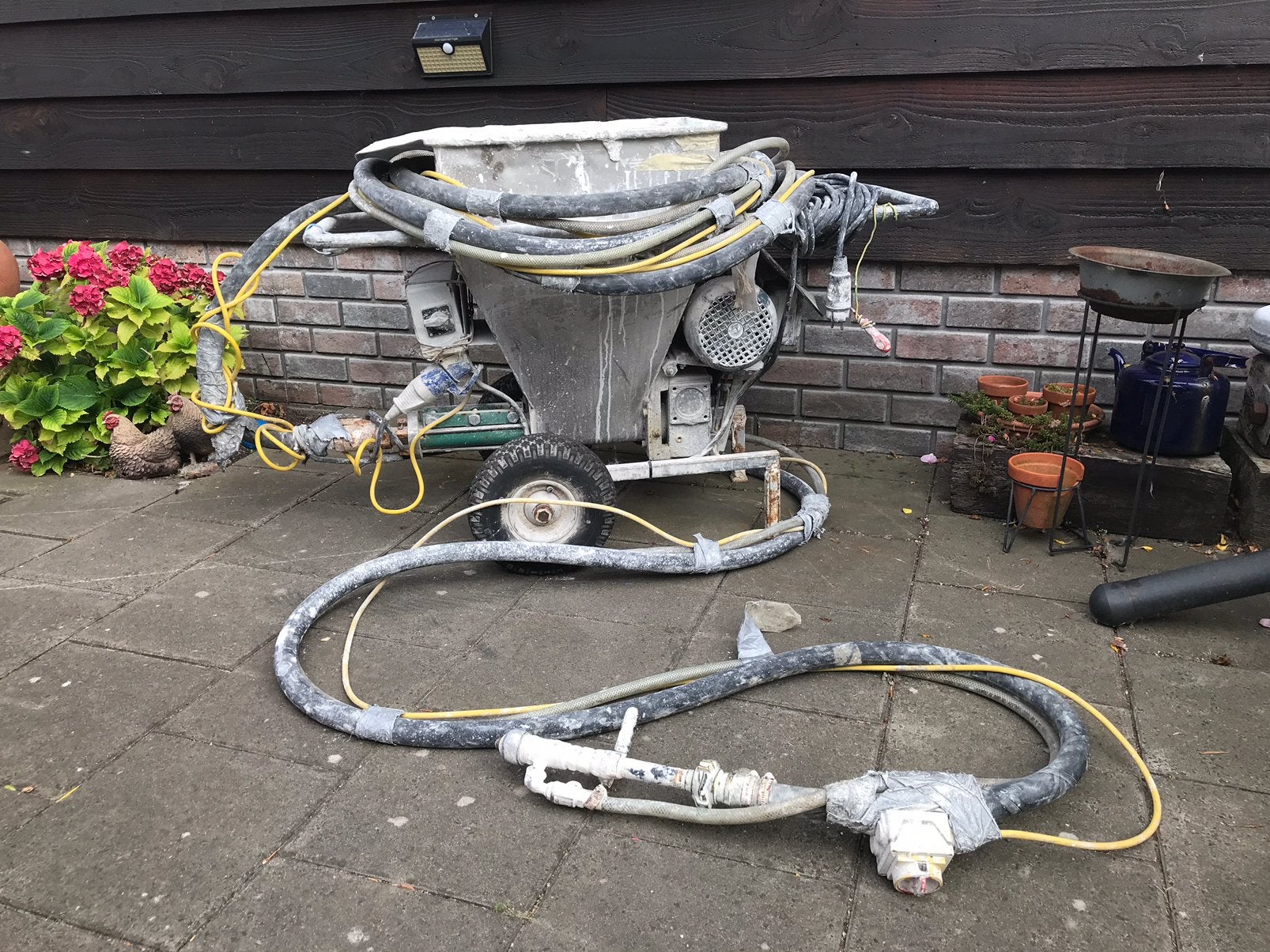 Spackspuit met compressor, Ophalen, Gebruikt