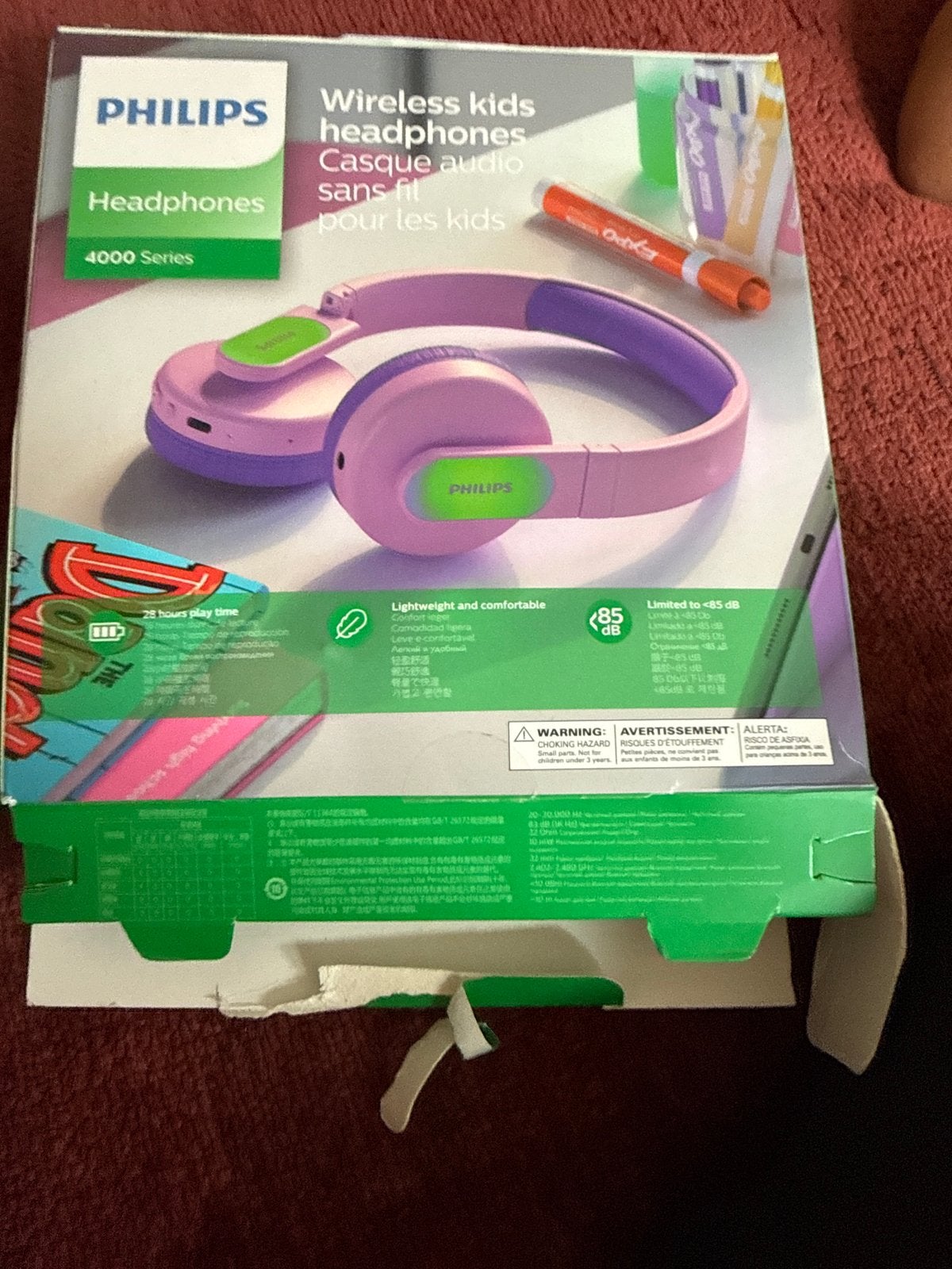 Philips Wireless Kids Koptelefoon 4000 Serie Roze/Paars