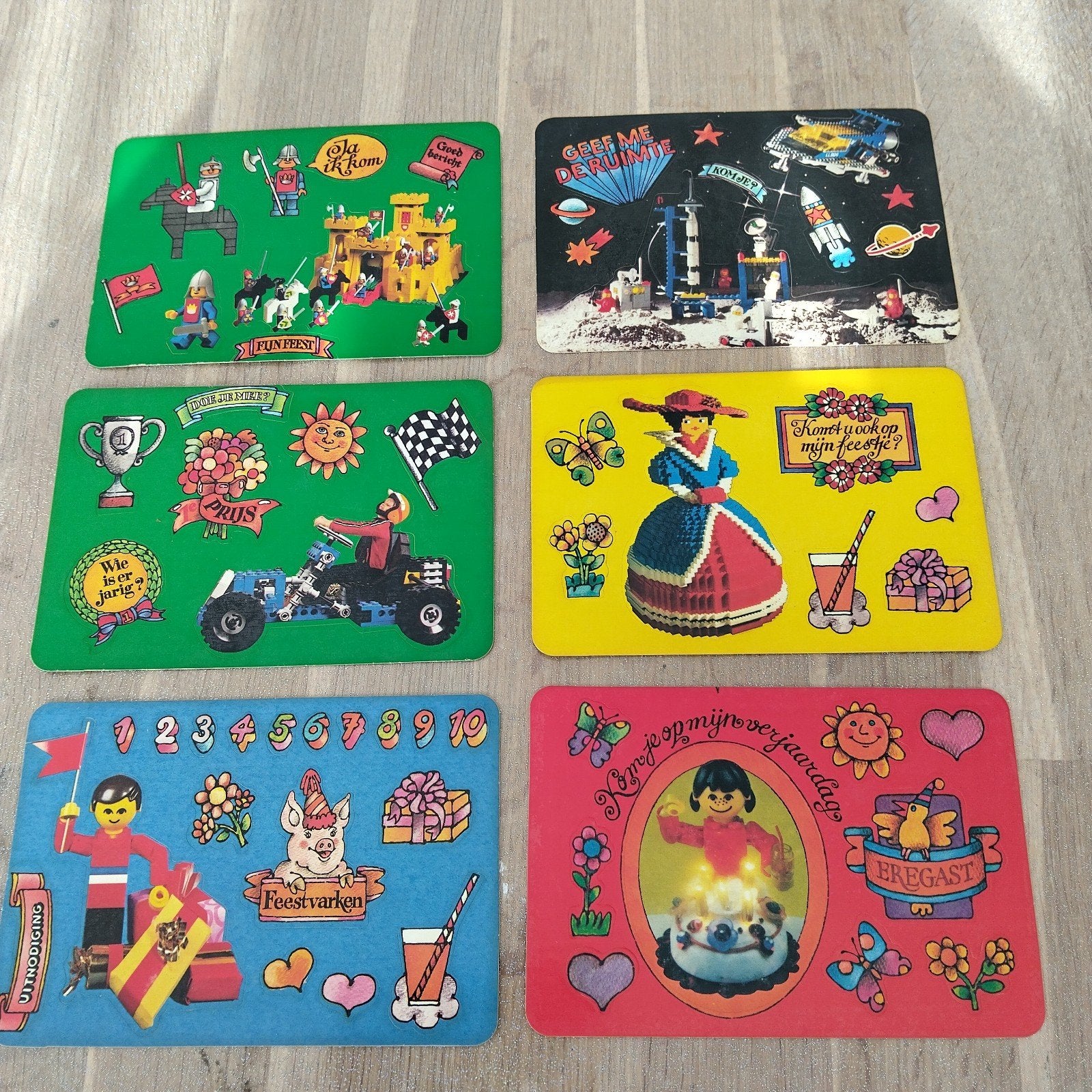 Lego verjaardags kaarten, Uitnodigings kaarten, vintage,1978, Kinderen en Baby's, Ophalen of Verzenden, Nieuw, Accessoire, Lego