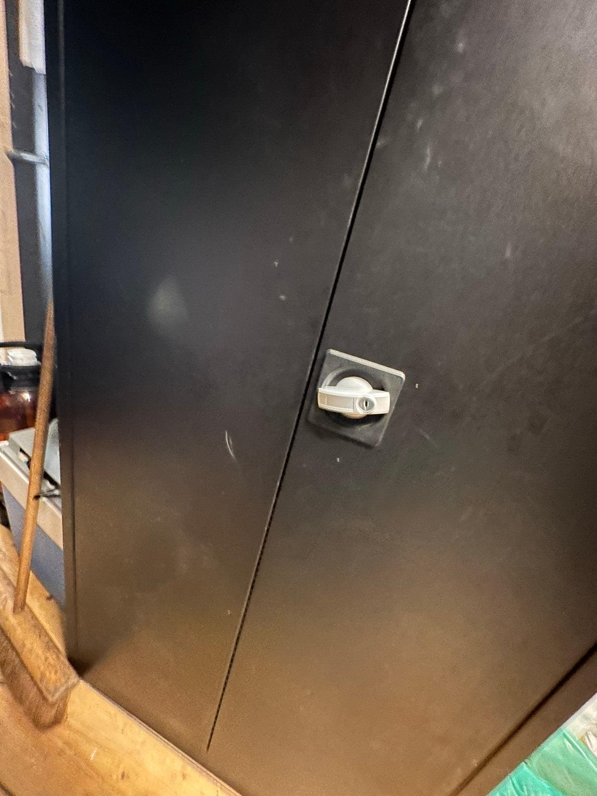 Inofec Archiefkast zwart metalen opbergkast, Ophalen, Gebruikt, 50 tot 100 cm, Metaal
