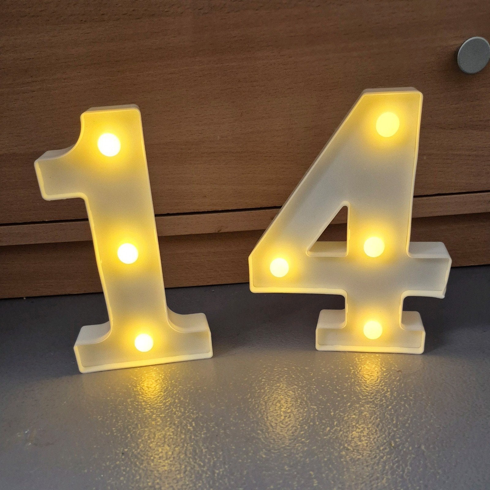lichtcijfers 14 of 41 jaar 17 cm, Ophalen of Verzenden, Versiering