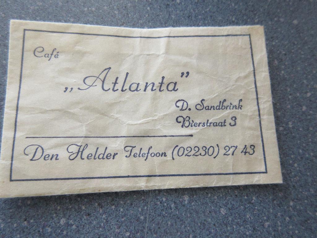 Den Helder, café Atlanta, Verzenden, Nederland