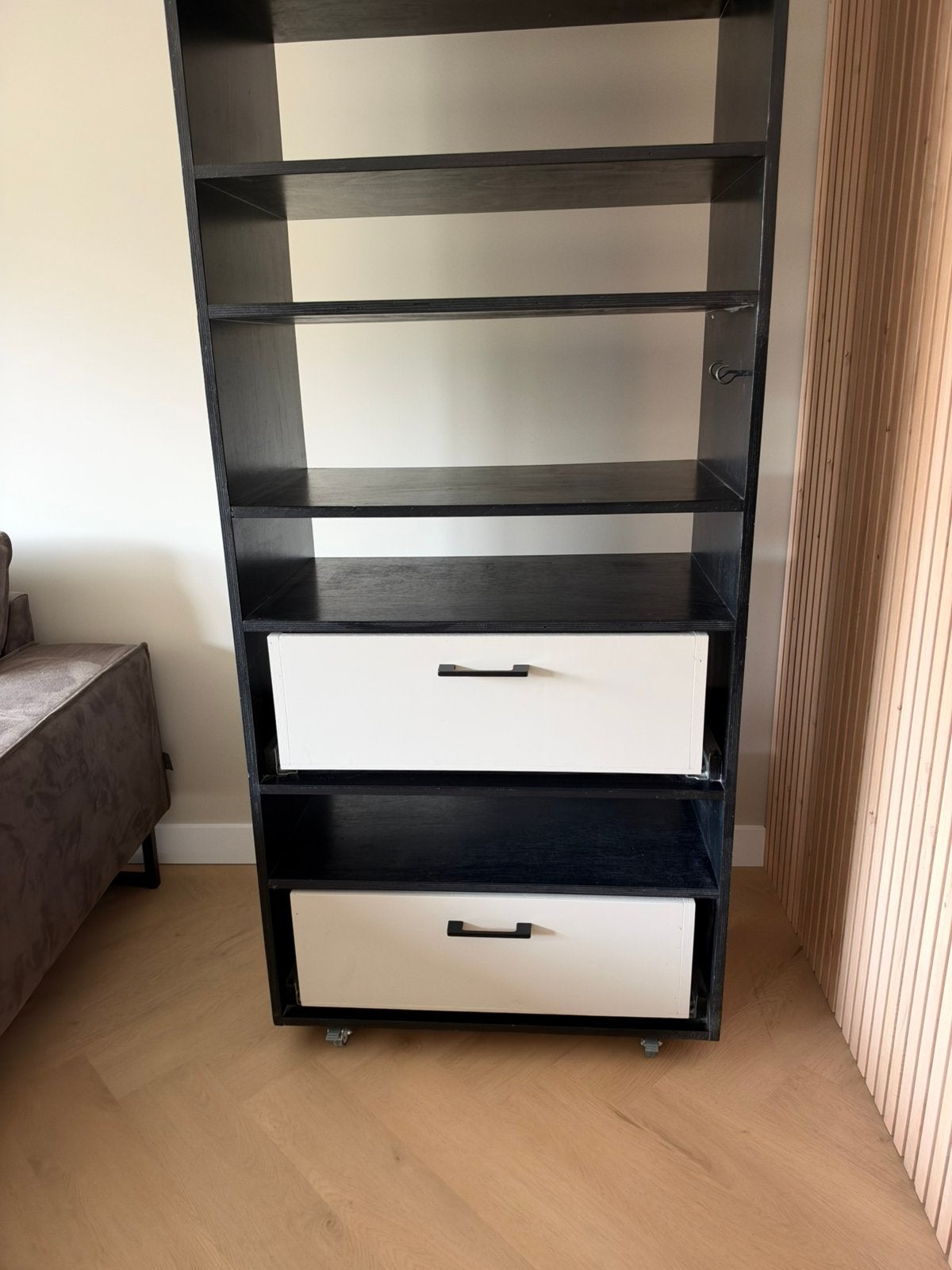 GRATIS Houten kast met twee lades, Ophalen, Gebruikt, 200 cm of meer, 50 tot 100 cm