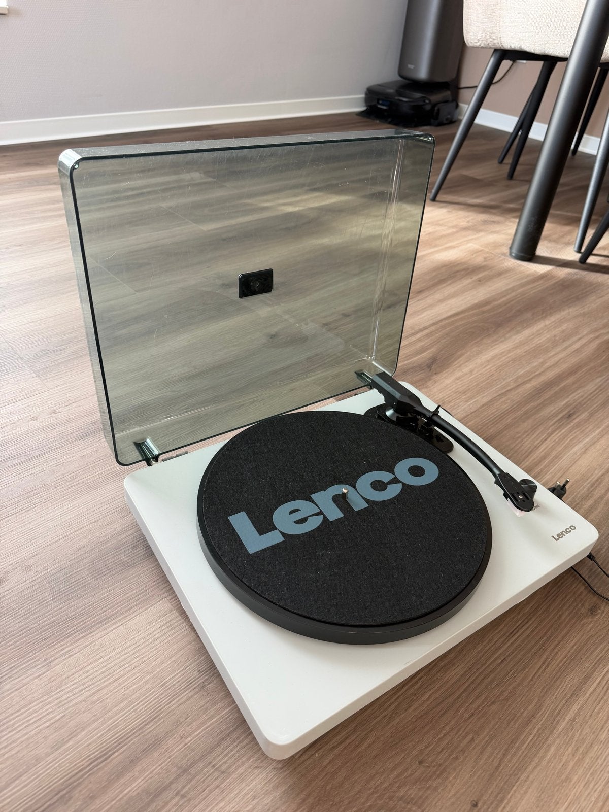 Lenco Platenspeler - Wit met stofkap, Ophalen, Zo goed als nieuw, Platenspeler, Overige merken