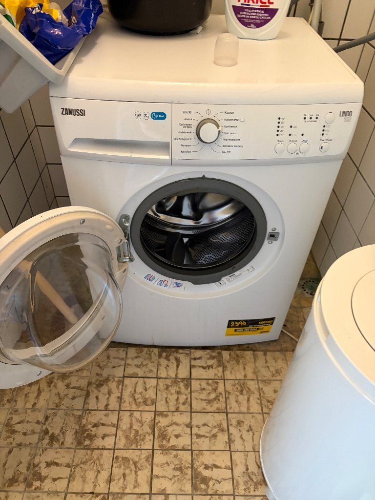 Wasmachine zanussi, Ophalen, Gebruikt, Voorlader, 85 tot 90 cm