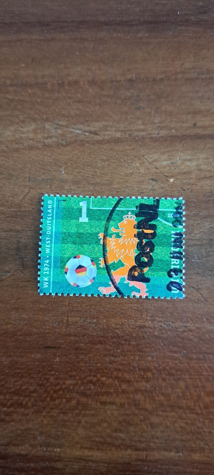 Zegel Oranje WK 2014 gestempeld., Postzegels en Munten, Ophalen of Verzenden