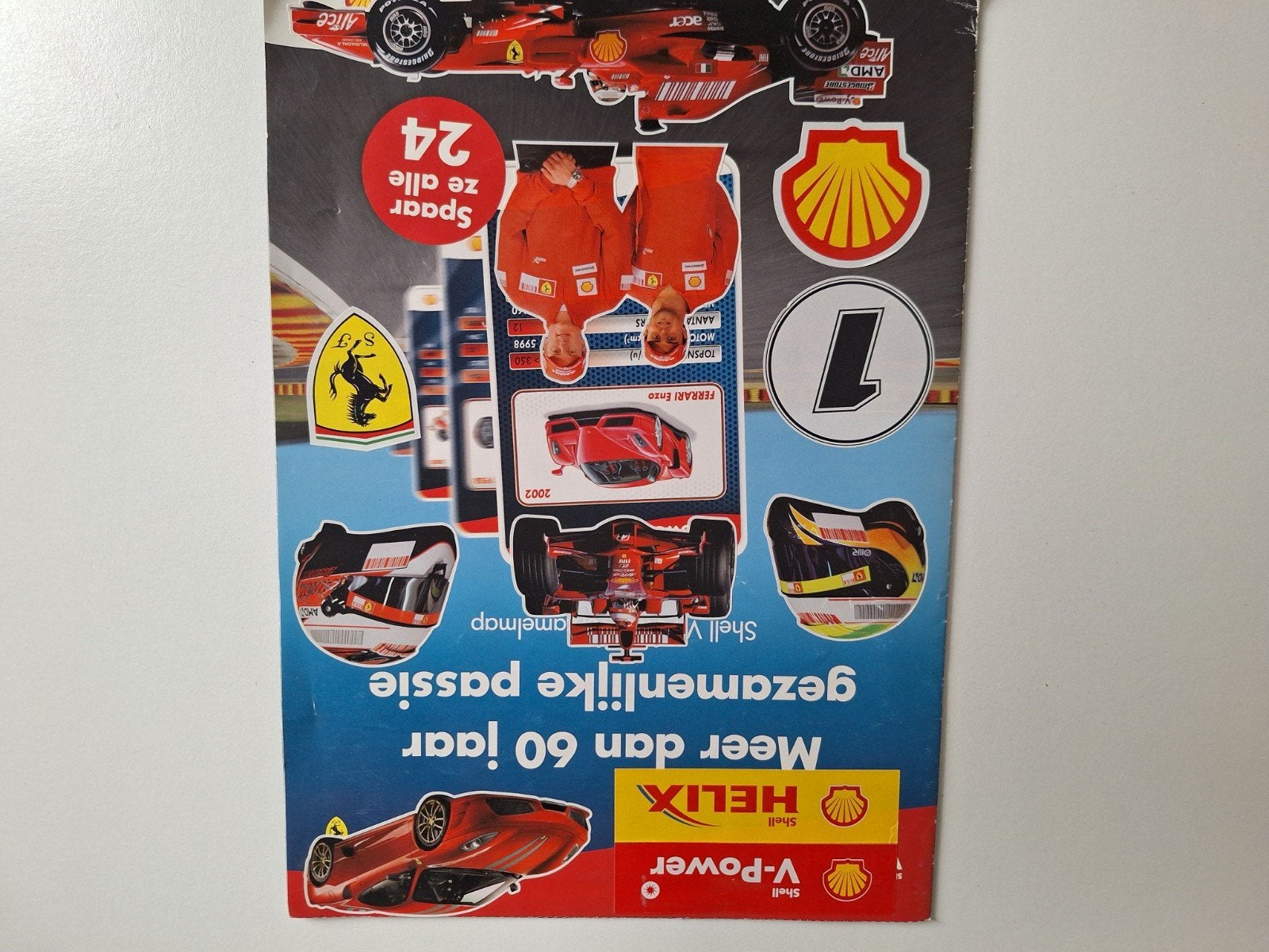 Shell Ferrari plakplaatjes, Ophalen of Verzenden, Plaatje