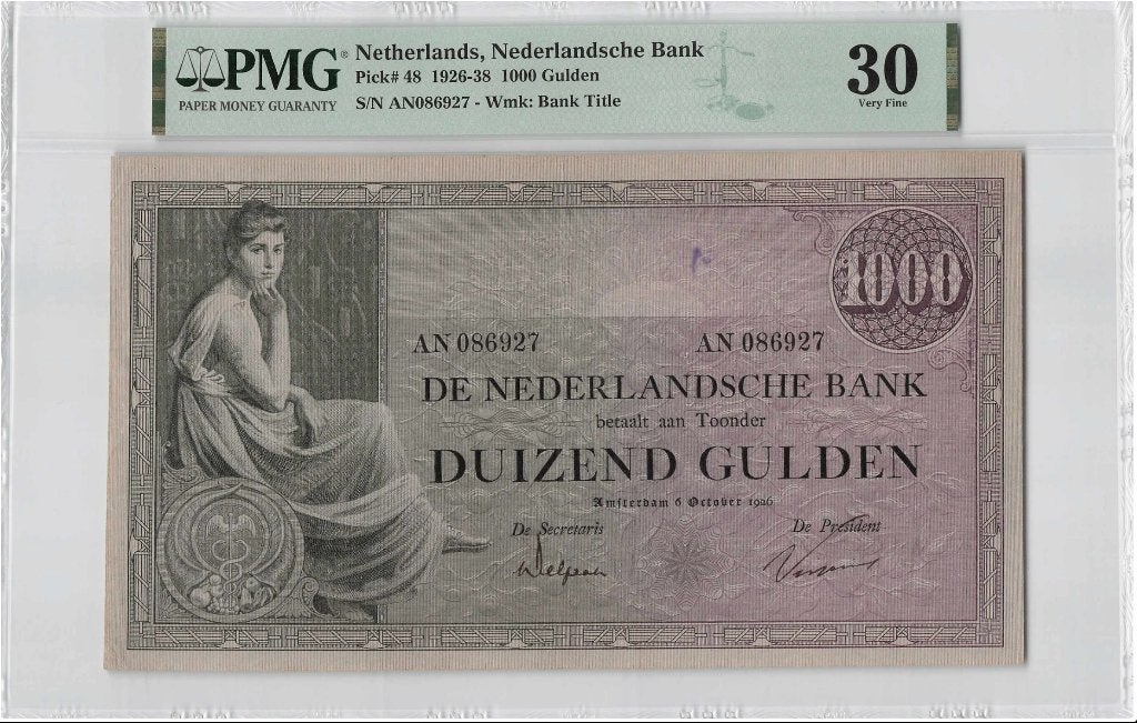 Biljet 1000 gulden Grietje Seel, 1926 | PMG 30, Ophalen of Verzenden, 1000 gulden