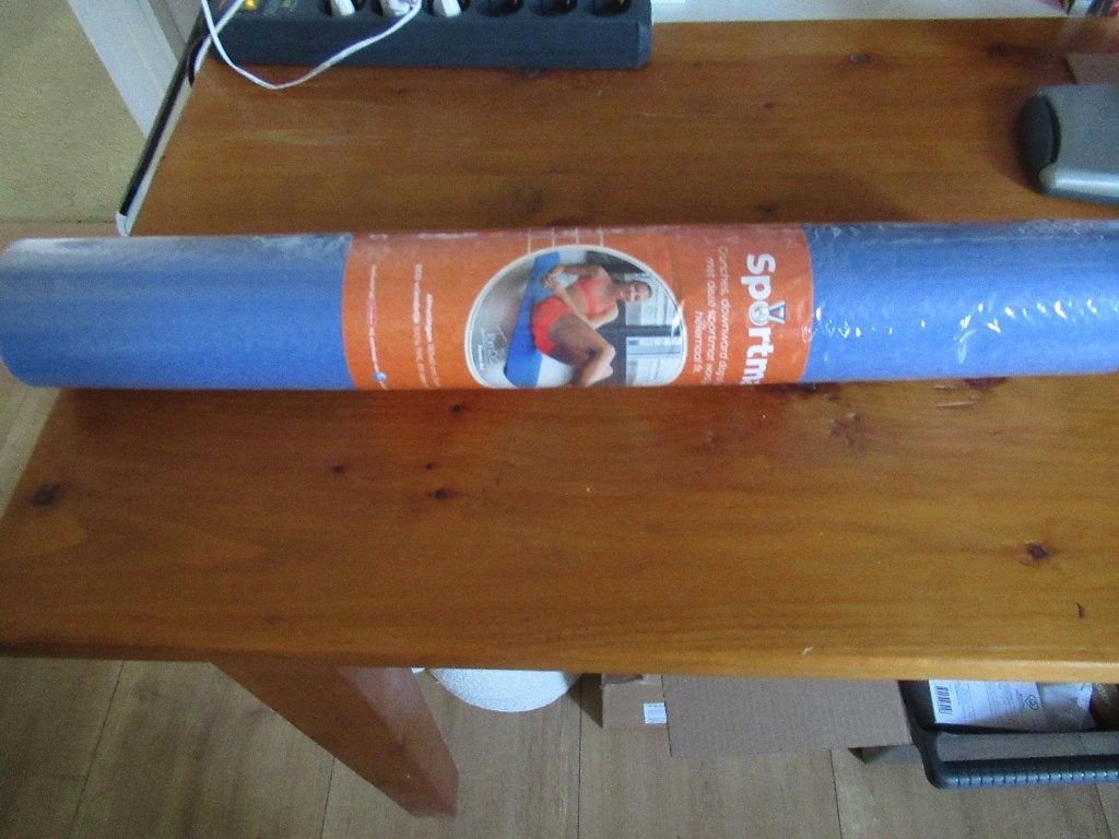 blauwe FITNESS MAT / SPORTMAT, nieuw / femke bol, Ophalen of Verzenden, Nieuw, Benen, Fitnessmat