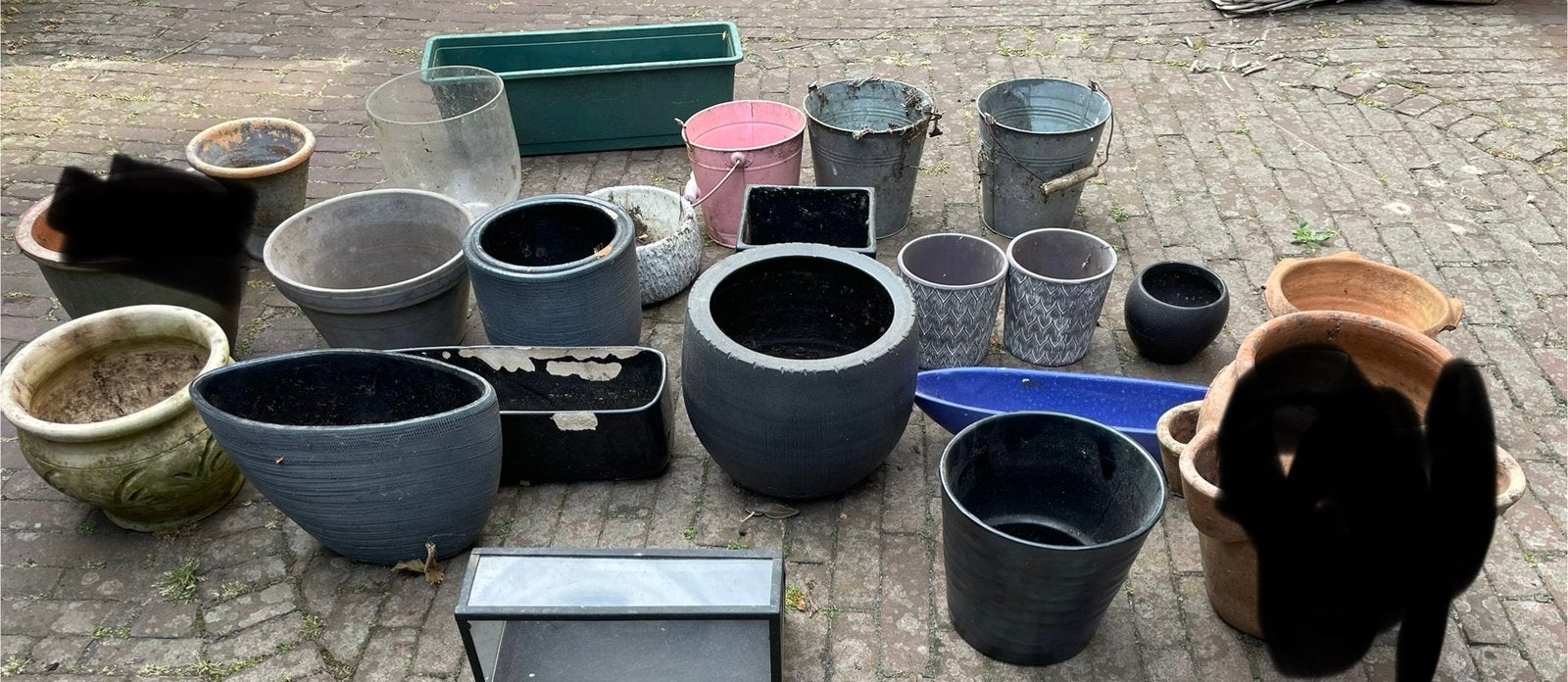 Bloempot bloempotten plantenbak bloem pot emmer potten, Kunststof, Rond, Binnen, Ophalen of Verzenden