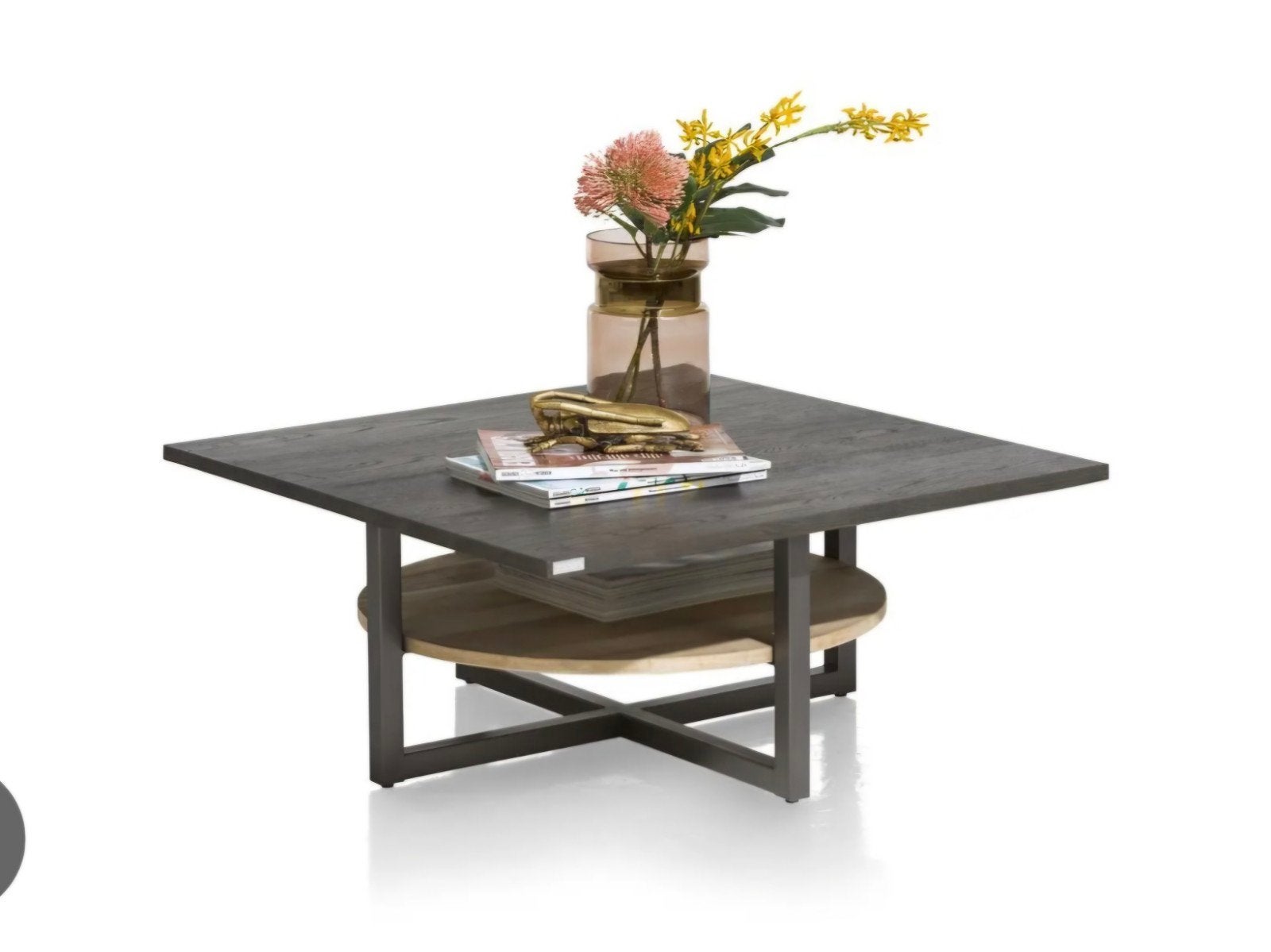 Tafel Xooon Moniz in nieuwstaat. Afmeting 80x80x35 cm, Ophalen, Vierkant, Eikenhout, 50 tot 100 cm