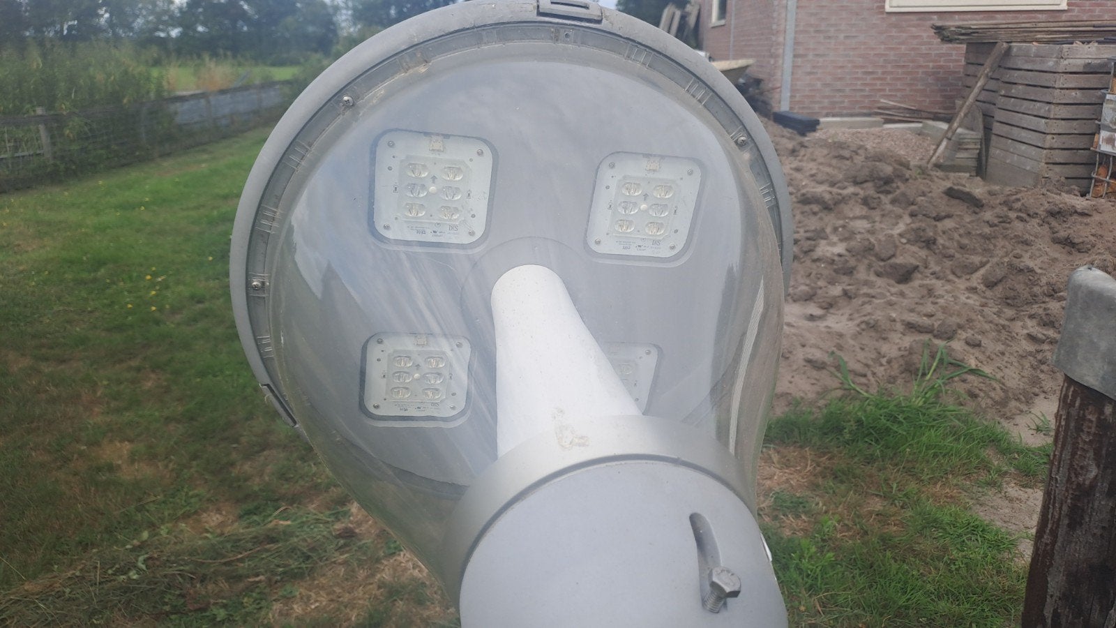 led buitenlamp incl. org. alu. lantaarnpaal, Ophalen, Zo goed als nieuw