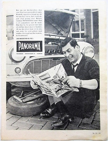 3 vintage advertenties reclames Panorama blad 1954-62, Ophalen of Verzenden, Gebruikt, Overige typen