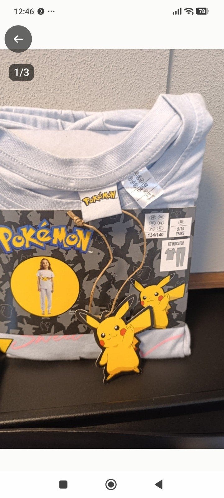 Nieuwe Pokémon pyjama maat 134/140, Ophalen of Verzenden, Nieuw, Overige maten, Pokémon