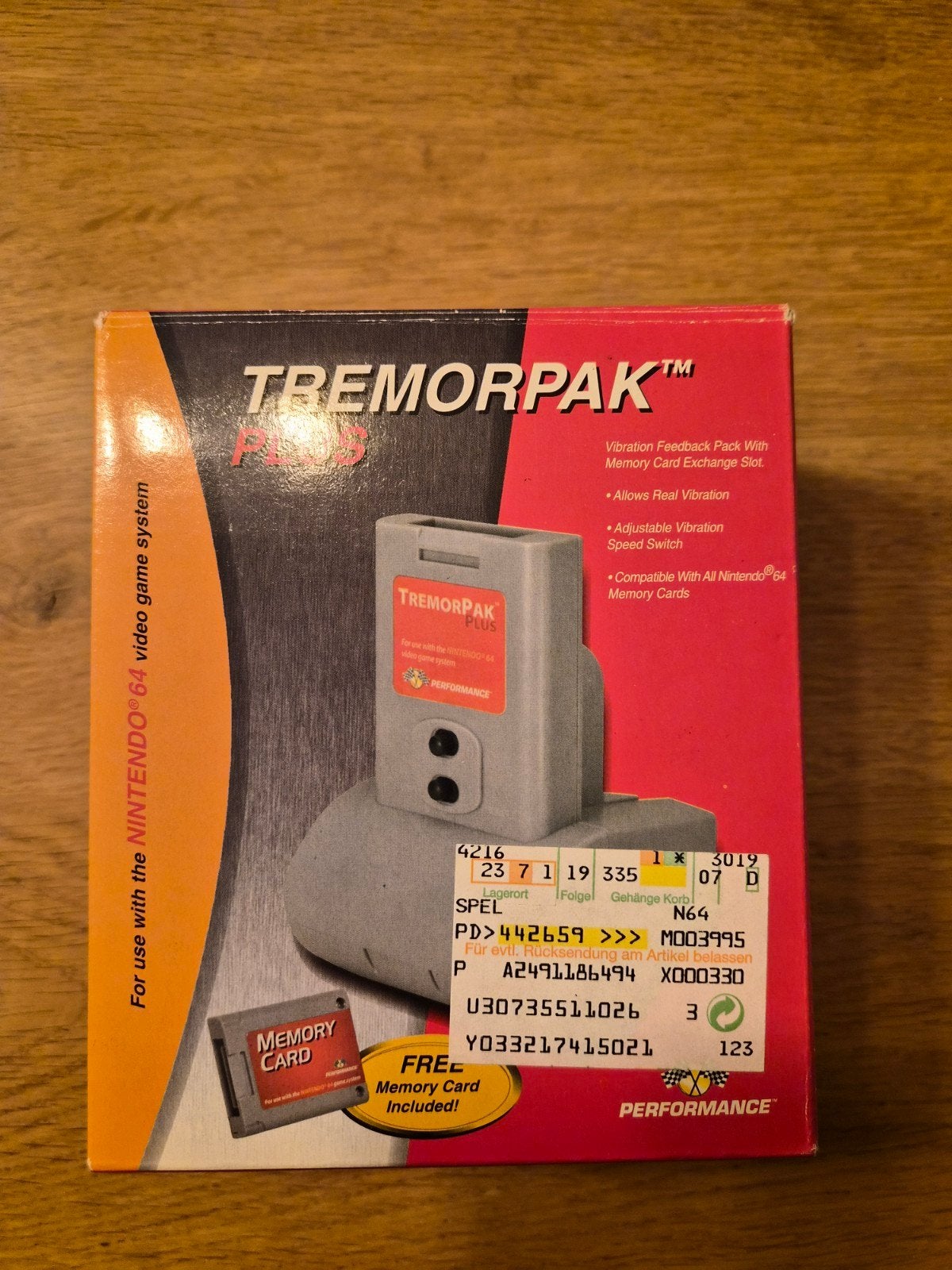 Tremopack Plus N64 met Memory Pack en handleiding, Spelcomputers en Games, Ophalen of Verzenden, Nieuw, Zonder controller, Met geheugenkaart
