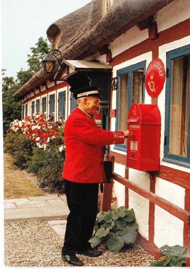 DENEMARKEN,- De Laatste postbode. 06-07, Verzamelen, Ophalen of Verzenden, 1960 tot 1980, Gelopen, Overig Europa