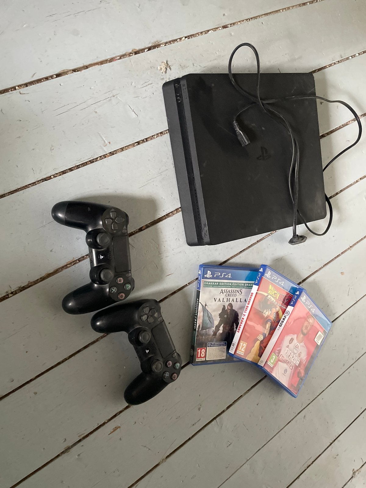 PlayStation 4 met 3 games en 2 controllers, Ophalen, Gebruikt, Met 2 controllers, Met games