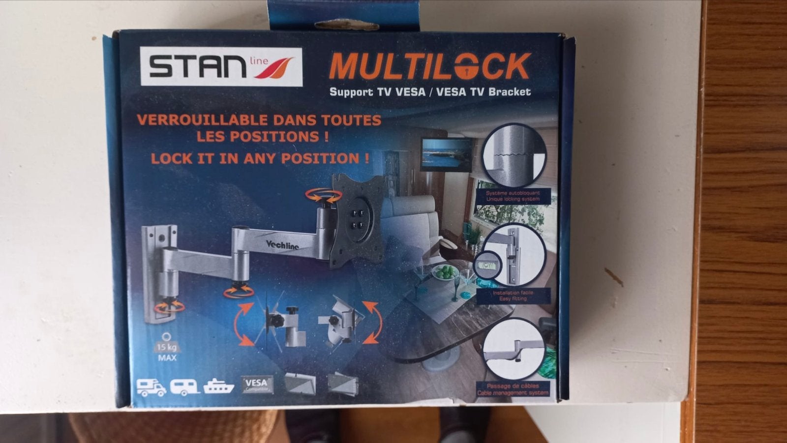 STANline MULTILOCK VESA TV Beugel - 15kg Max, Audio, Tv en Foto, Televisie-accessoires, Ophalen of Verzenden, Nieuw