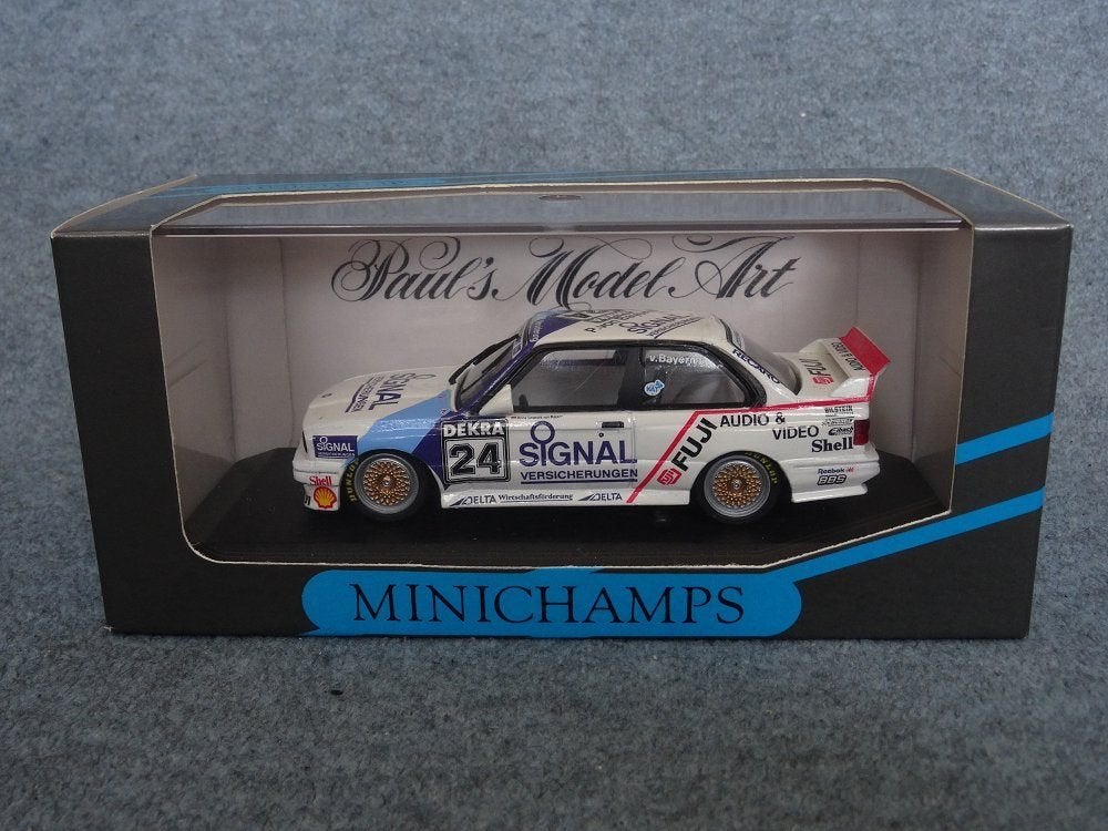 BMW E30 M3 DTM 1990 #24 Leopold von Bayern Minichamps 1:43, Ophalen of Verzenden, Gebruikt, Auto, MiniChamps