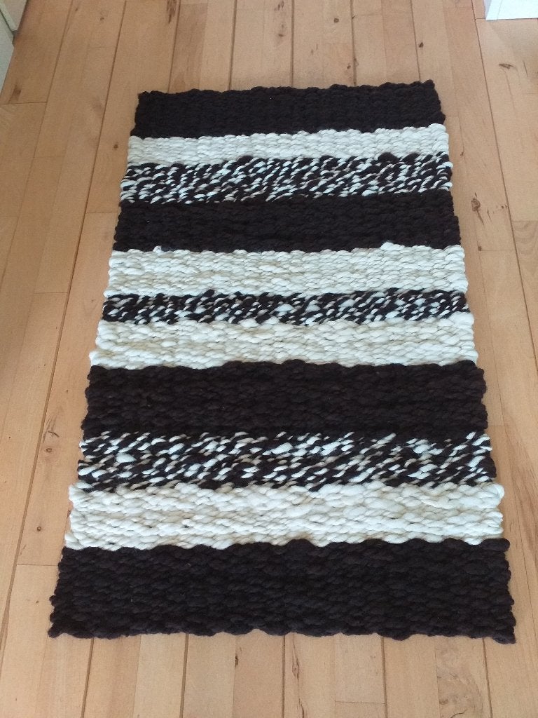 vloerkleed van grof gesponnen wol, 50 tot 100 cm, Nieuw, Rechthoekig, 50 tot 100 cm