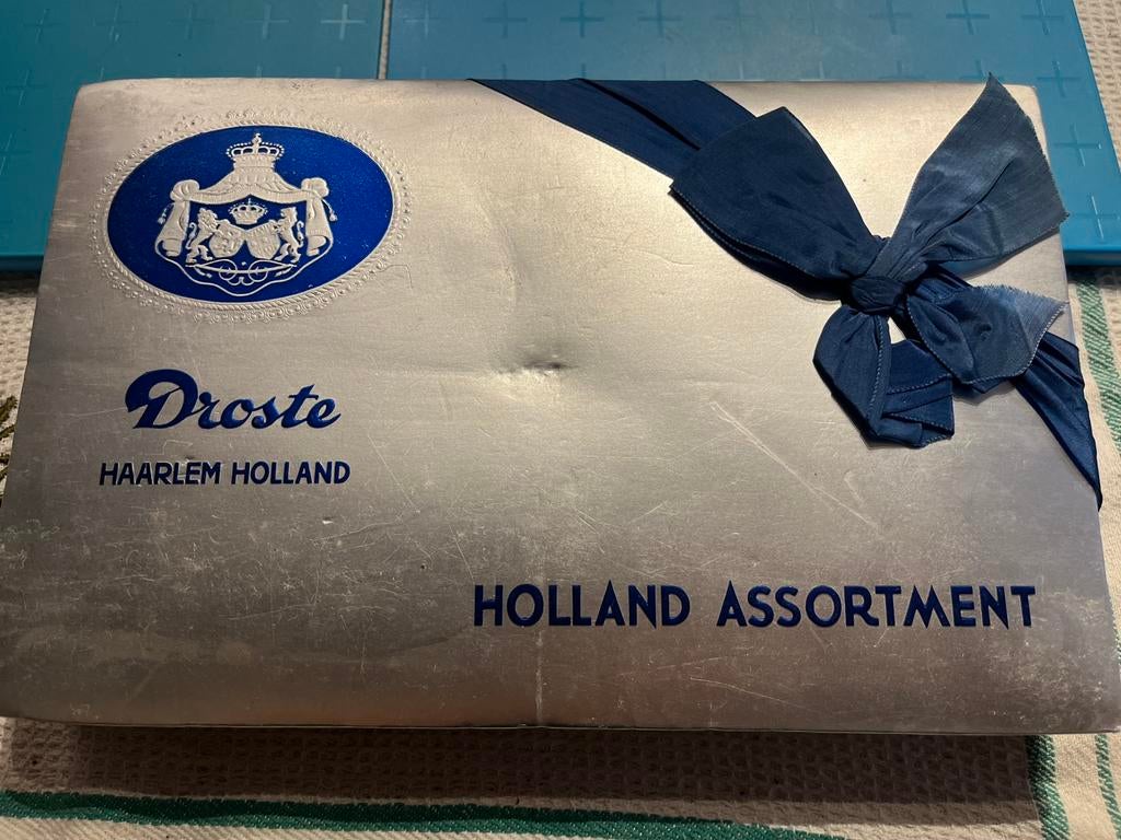 Droste box vintage van karton, Verzamelen, Ophalen of Verzenden, Gebruikt, Koek(jes), Droste