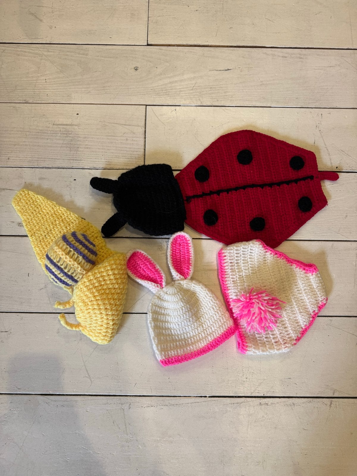 Gehaakte babyfotografie props: slak, lieveheersbeestje, koni, Ophalen, Gebruikt
