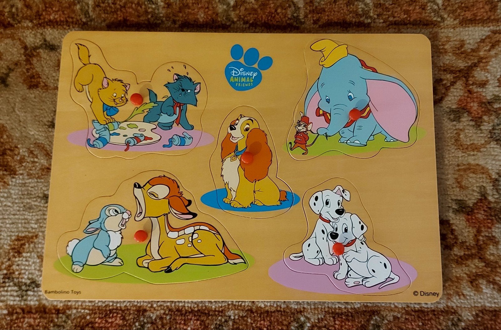 Nieuwe! Disney houten knopjes puzzel, Ophalen of Verzenden, Minder dan 10 stukjes, Nieuw