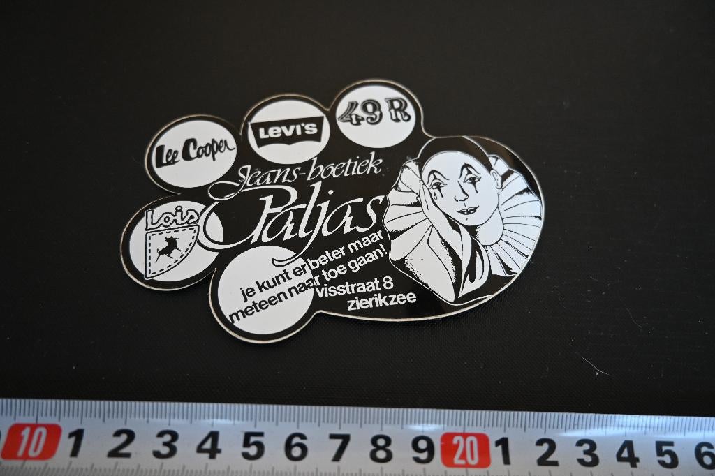 sticker Zierikzee Jeans Boetiek PALJAS Visstraat 8, Ophalen, Zo goed als nieuw, Sticker