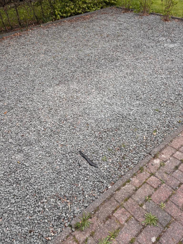 Basaltsplit ongeveer 35m2 GRATIS, Tuin en Terras, Ophalen, Zo goed als nieuw, Split, Basalt