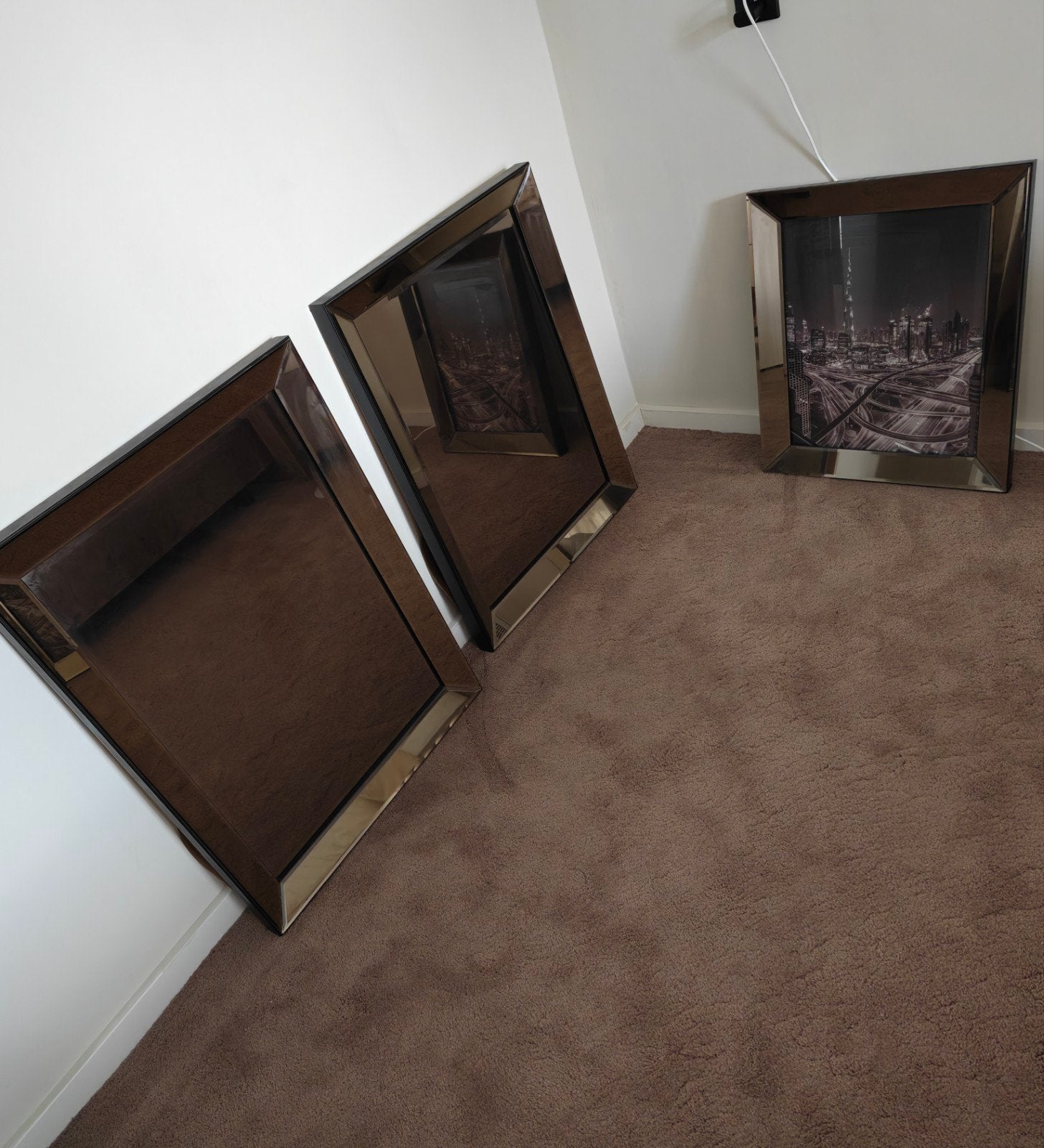Set van 3 ingelijste. En 2 spiegellijsten  Erik Kuster stijl, 50 – 75, Minder dan 50 cm, Ophalen of Verzenden, Zo goed als nieuw